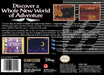 Aladdin (USA) (Beta) box cover back